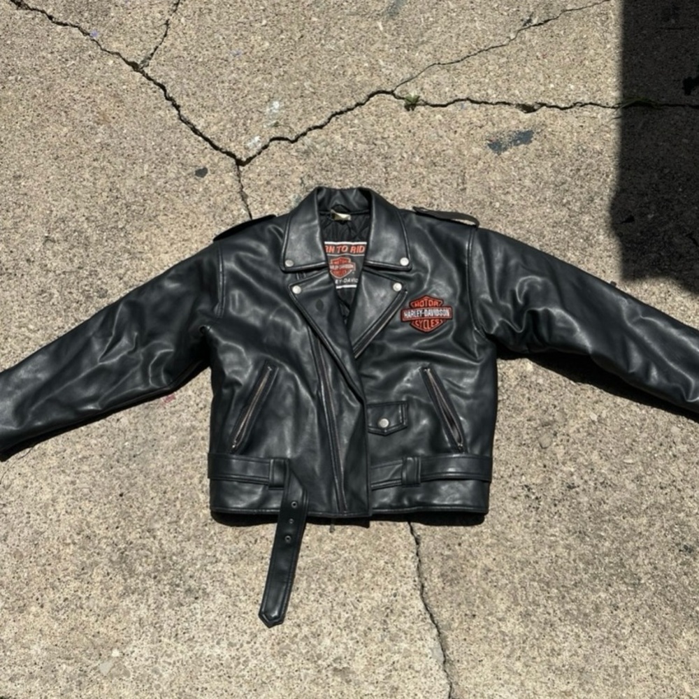 *Vintage* Harley Davidson Faux Leather Jacket Women’s Small